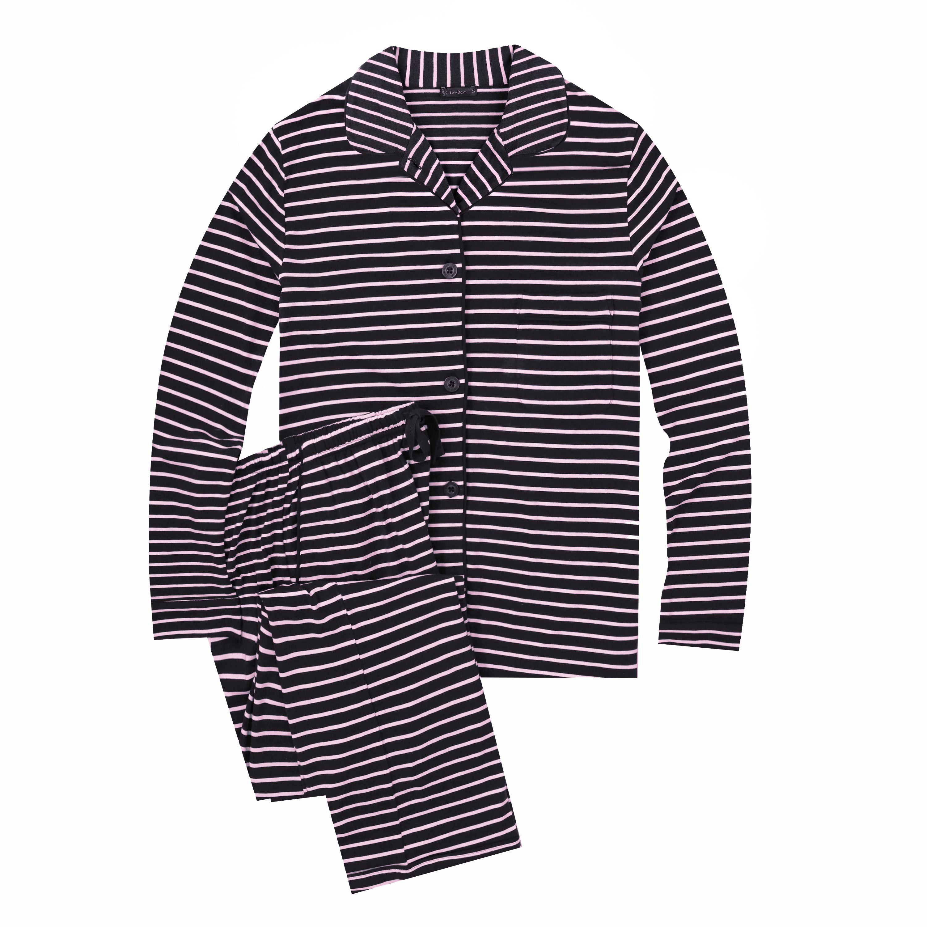 Twin Boat Women's Soft Knit Jersey Pajama Sets